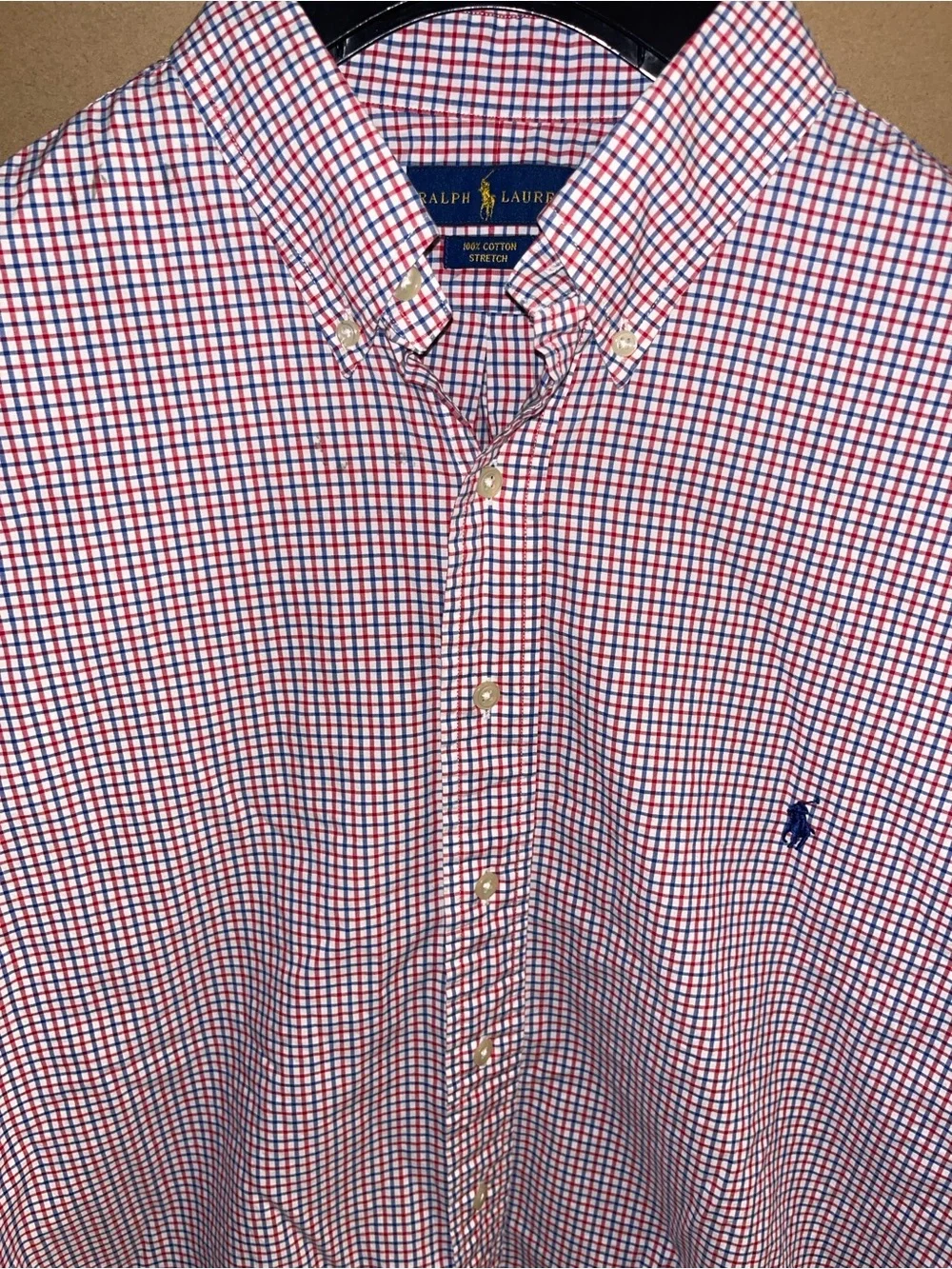 Polo Ralph Lauren Men’s Check 1X Big 1XB 100% Cotton Stretch Fit B/F Shirt Mint